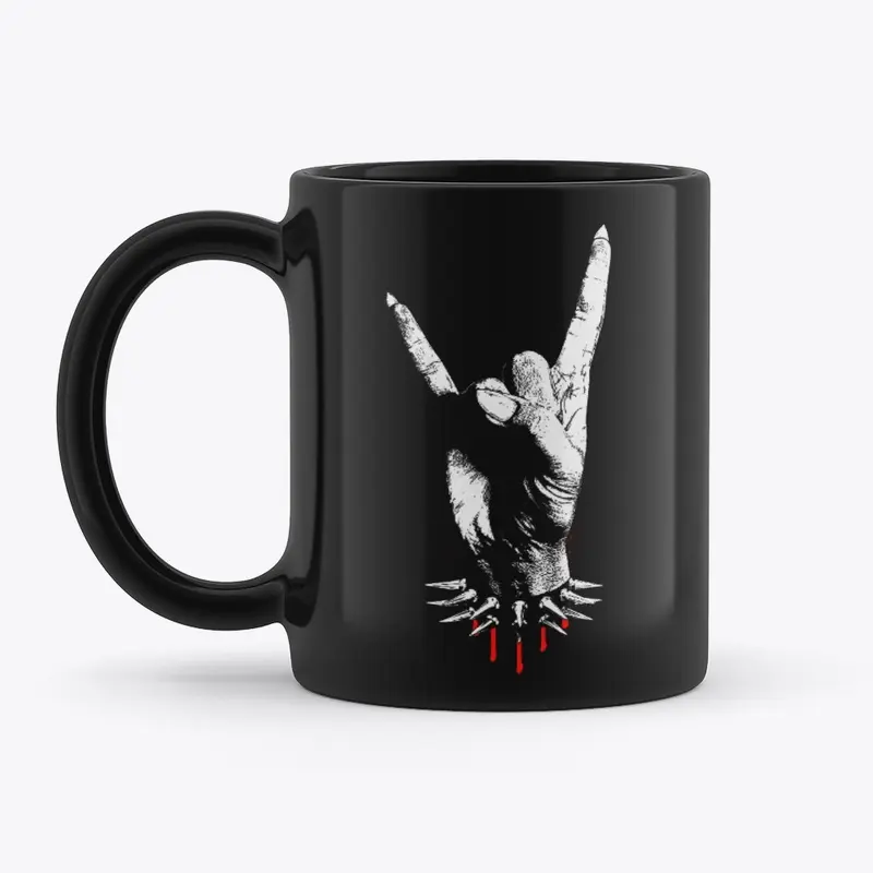 Horns Black Mug